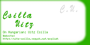 csilla uitz business card